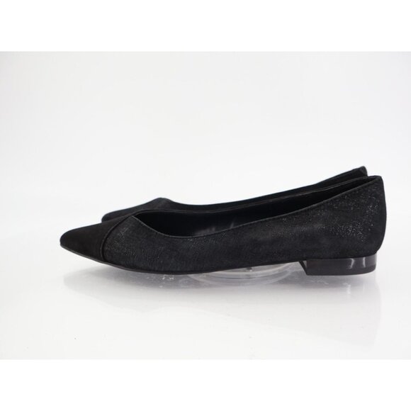 Donald Pliner Palma Ballet Flats Women 6 M Black Pointed Shoes Slip On Comfort - Picture 6 of 14